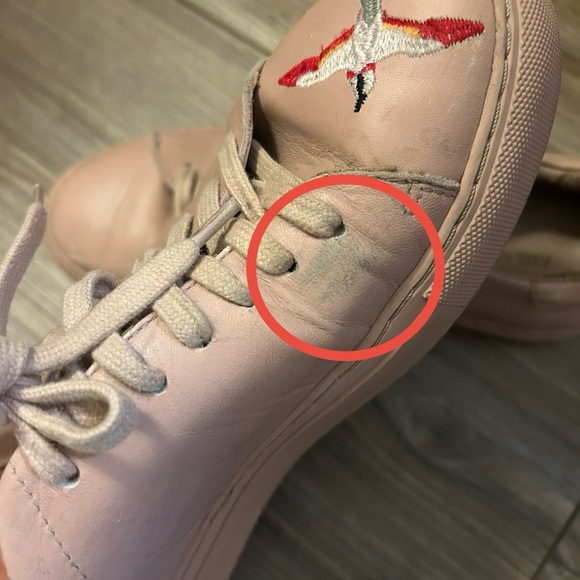 Axel Arigato 90 Bird Embroidery Sneakers Pale Pink Eu 39 / US 8.5 - Picture 7 of 7
